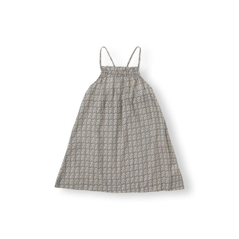 Bene Bene Grayish Blue Cherry Dot Sun Dress