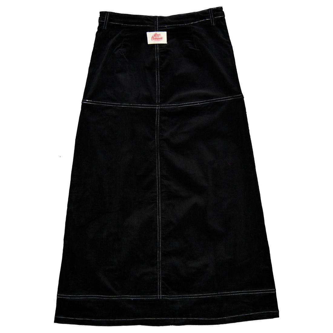 Clubhouse Black Corduroy Stitched Skirt