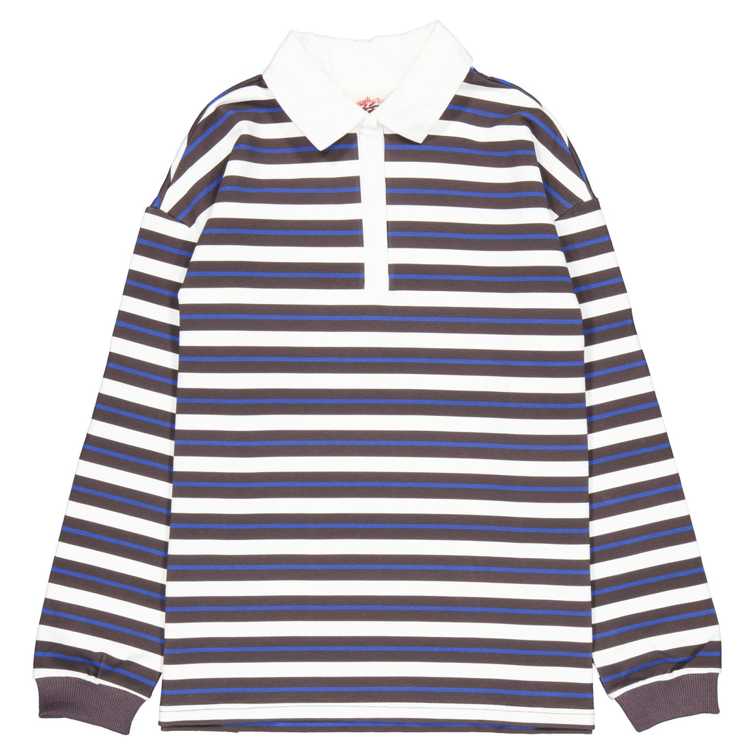 Clubhouse Striped Oversized Polo Sweatshirt