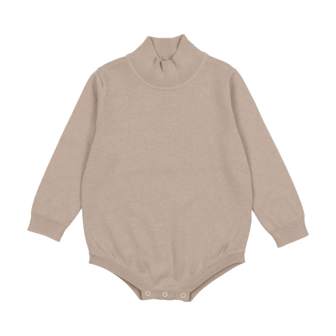 Coco Blanc Oatmeal Knit Mockneck Onesie