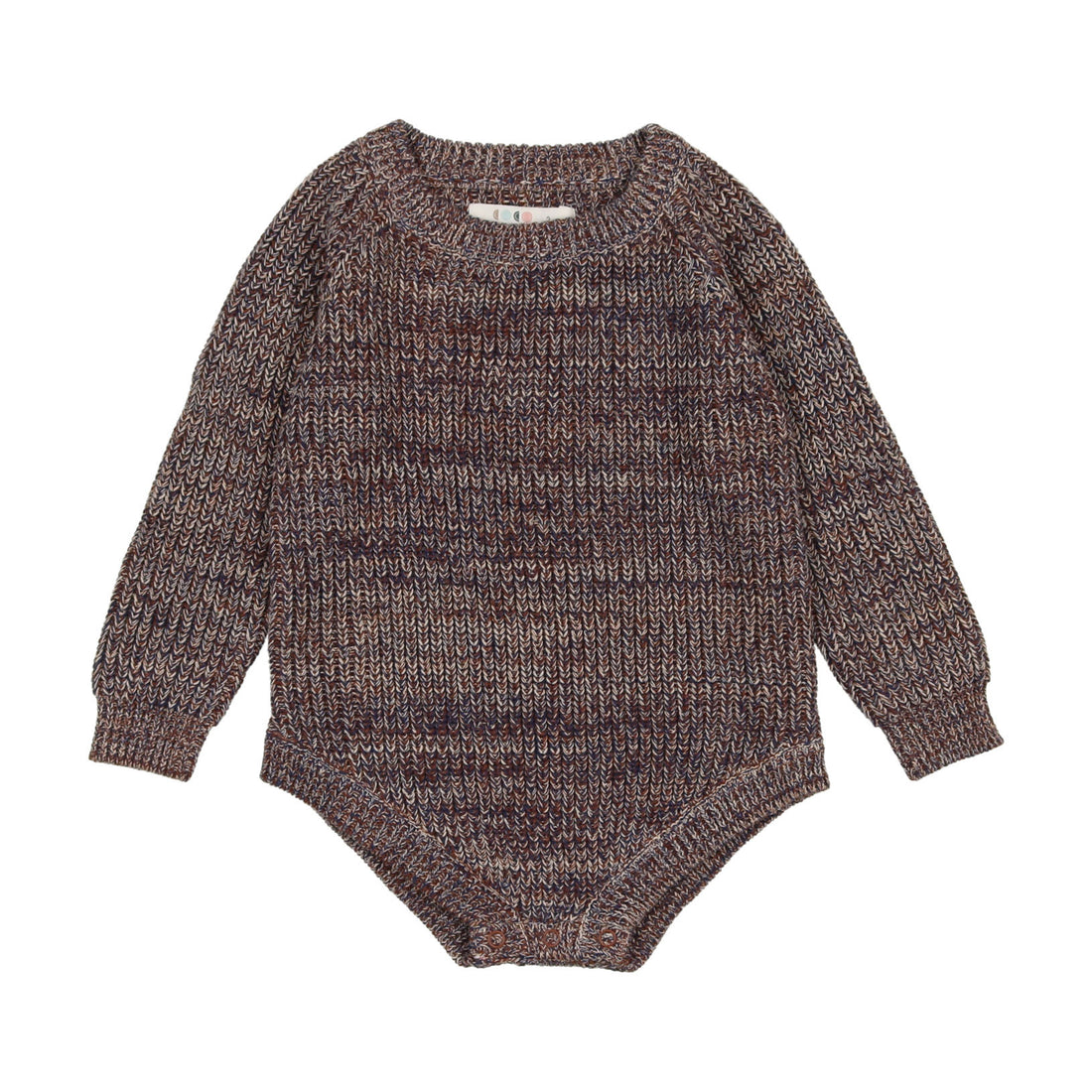 Coco Blanc Brown Marled Knit Onesie