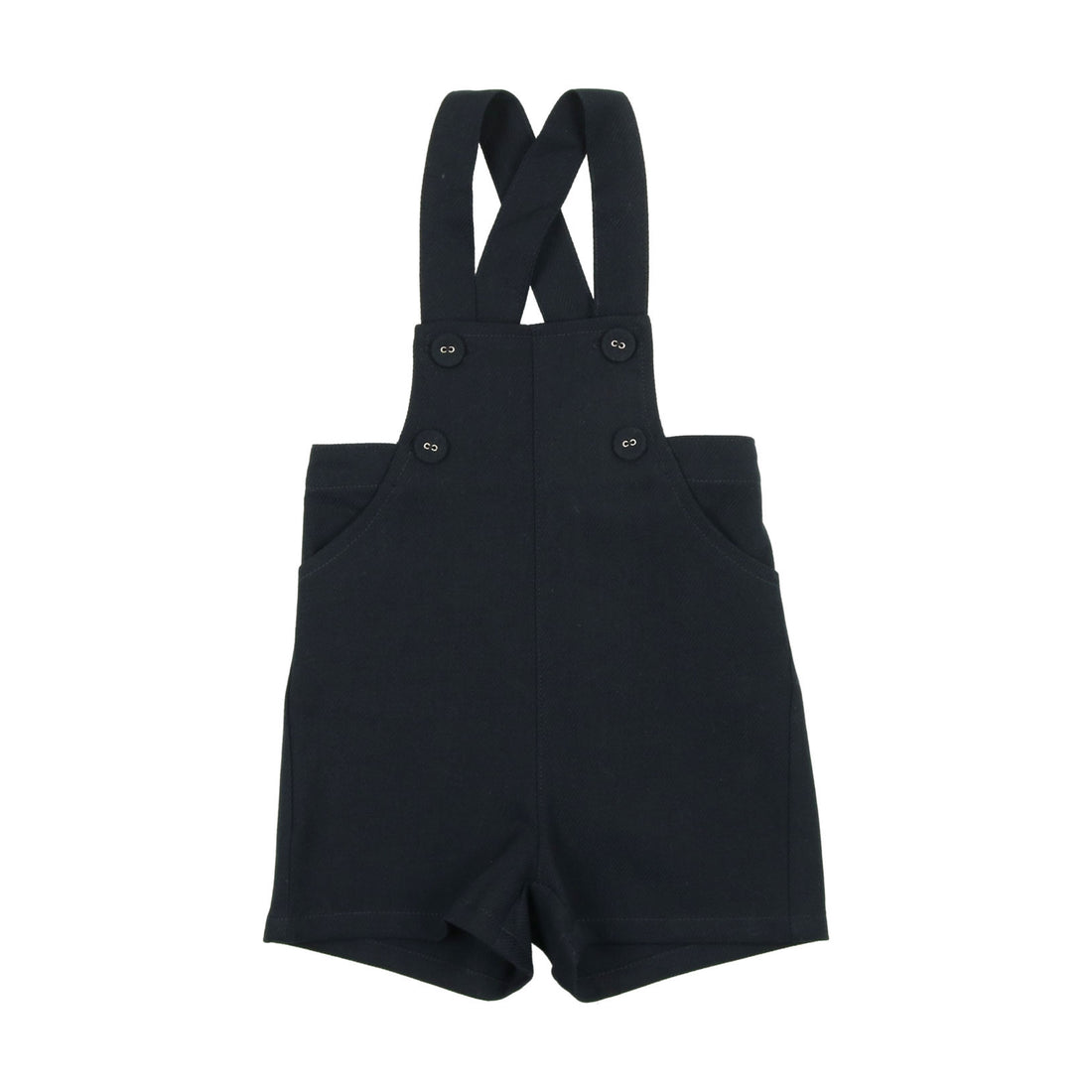Coco Blanc Navy Wool Boys Overalls