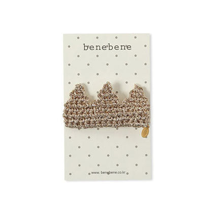 Bene Bene Gold Crochet Tiara Hair Clip