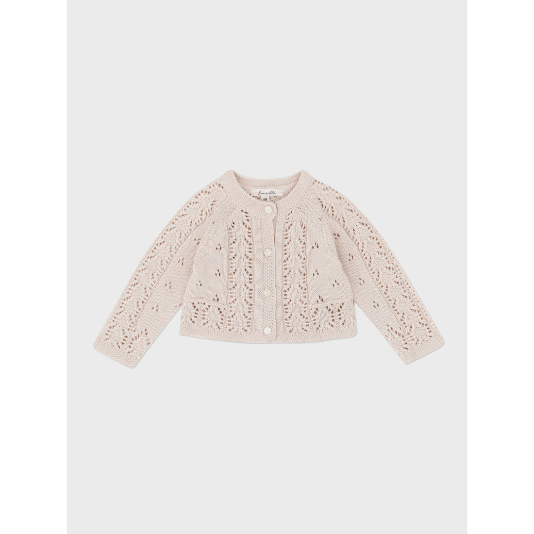 Louisiella Cream Beige Baby Paige Knit Cardigan