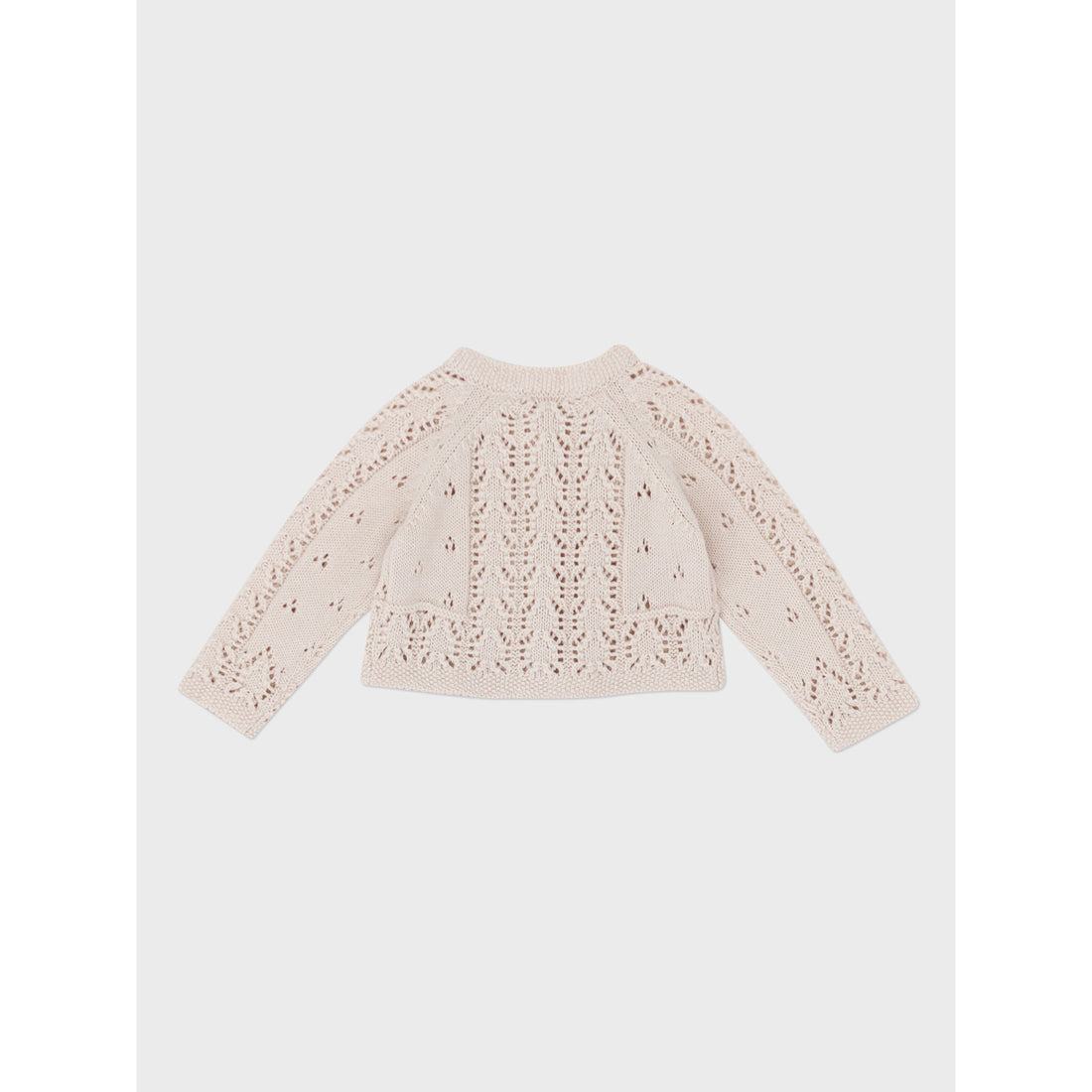 Louisiella Cream Beige Baby Paige Knit Cardigan