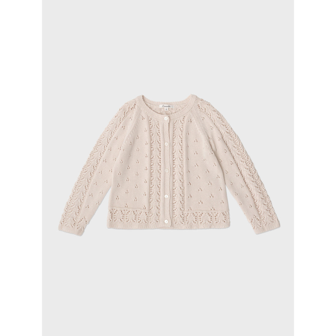 Louisiella Cream Beige Paige Knit Cardigan