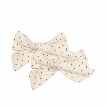 Knot Hairbands  Red Dot Pebble Bow Set