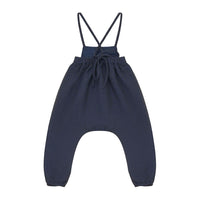 Calla Lili  Blue Embroidery Romper