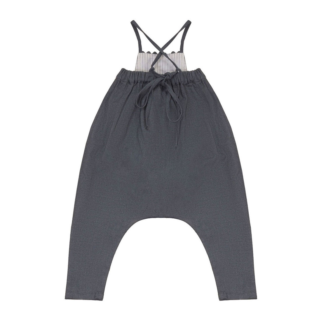 Calla Lili  Grey Embroidery Romper