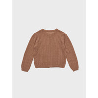 Louisiella Deep Orange Stern Knit Cardigan