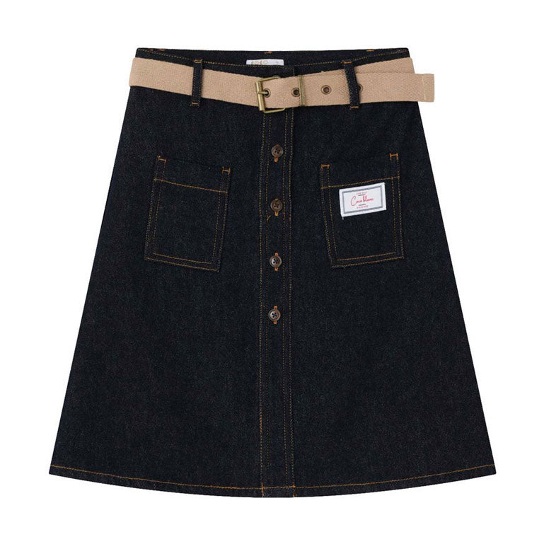 Coco Blanc Denim Skirt