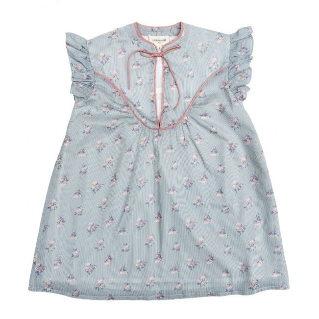 Louis Louise Blue Bouquet Stripe Andree Dress