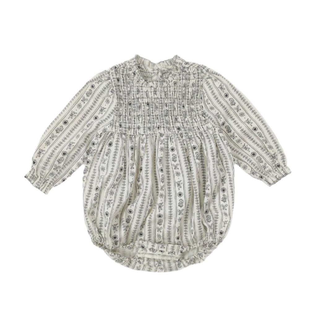 Bene Bene Navy Tyrol Smocking Romper