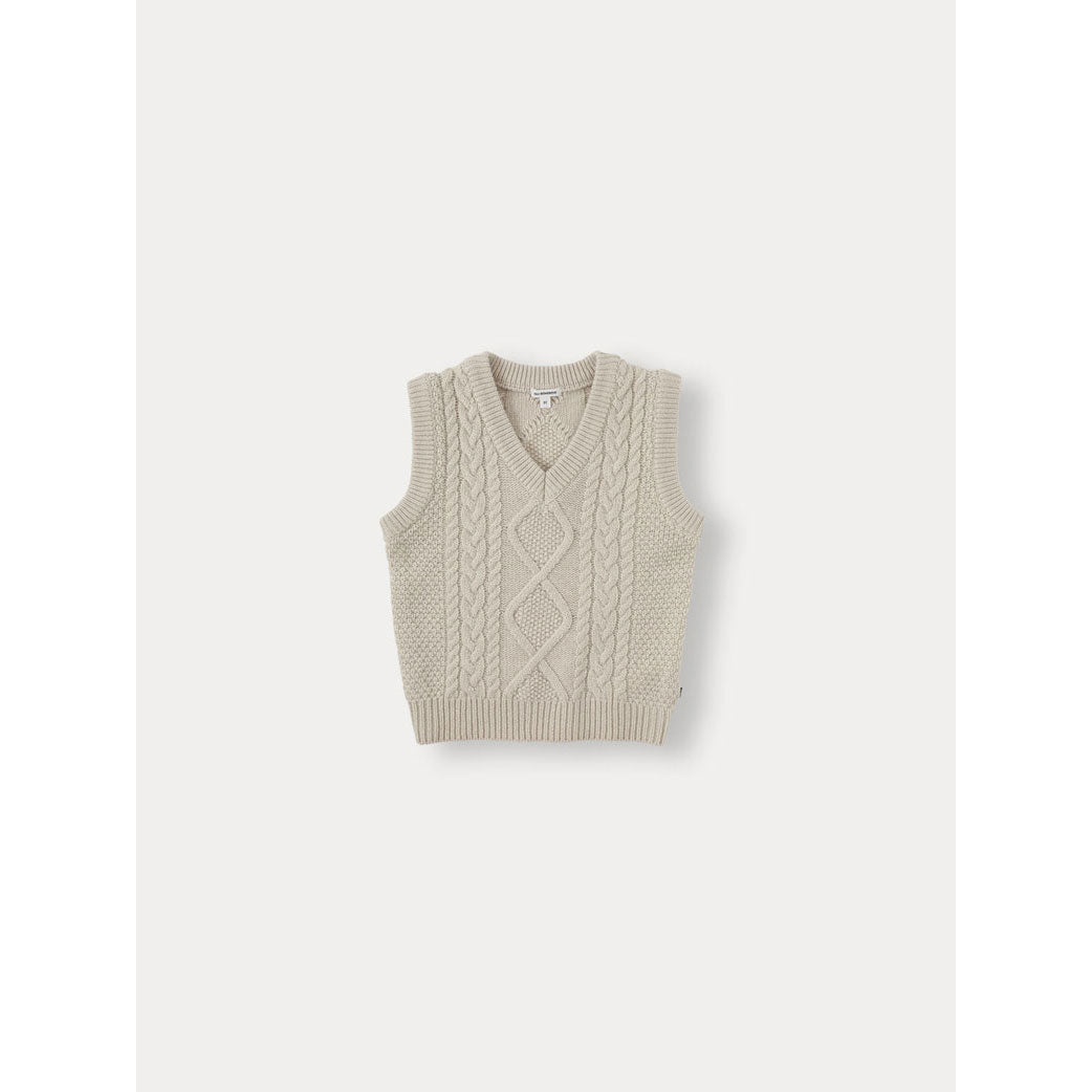 Bene Bene Ecru Cable V-Neck Vest