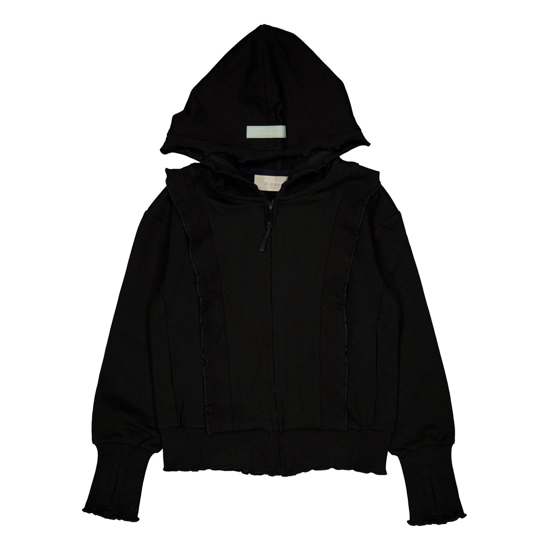 Elements Black Ruffle Sweatshirt