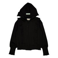 Elements Black Ruffle Sweatshirt