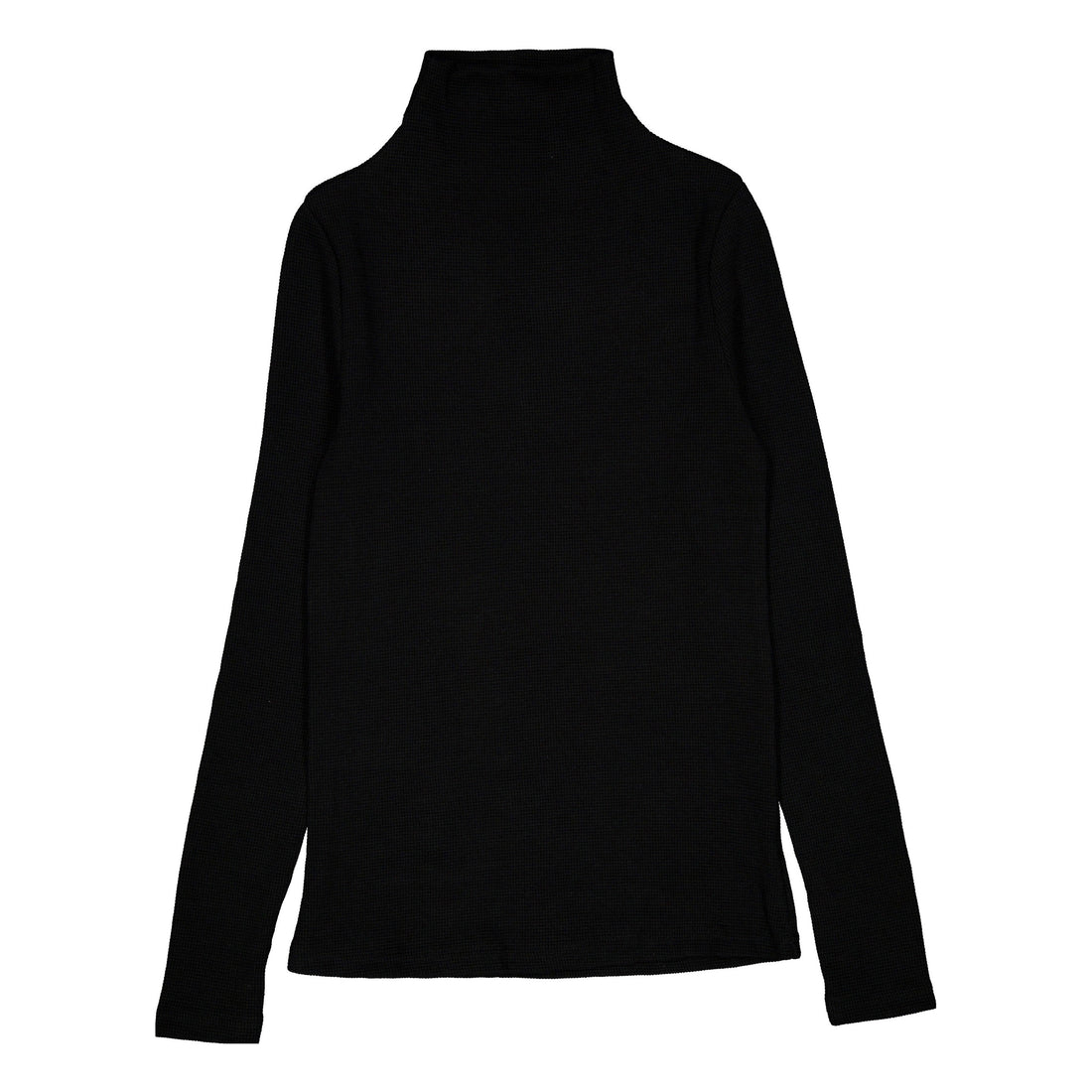 Elements Black Waffle Turtleneck