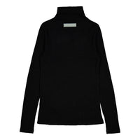 Elements Black Waffle Turtleneck