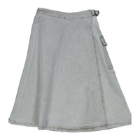 Elements Gray Denim Wrap Skirt