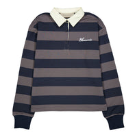 Elements Gray Striped Collar Sweatshirt