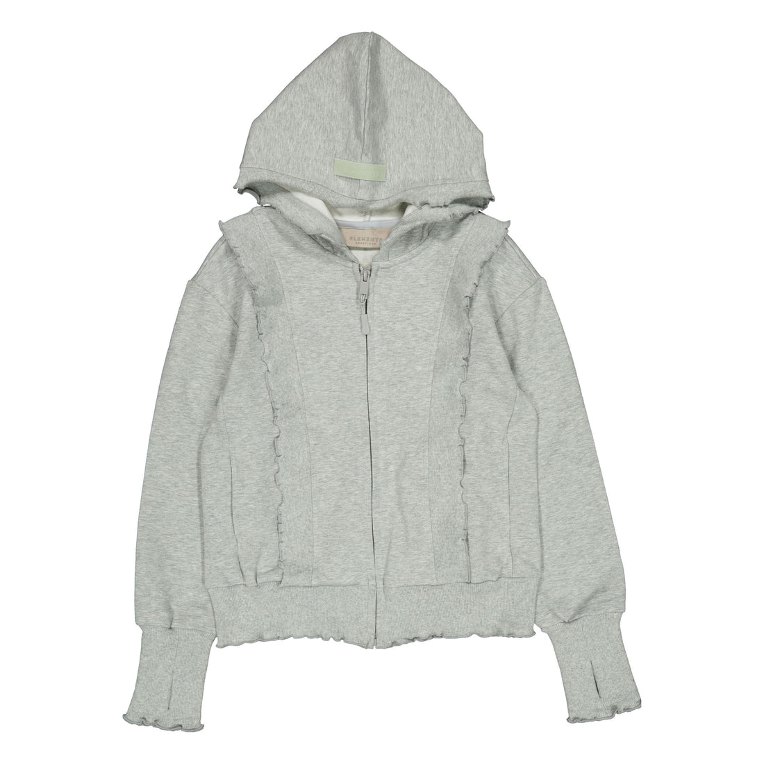 Elements Gray Ruffle Sweatshirt