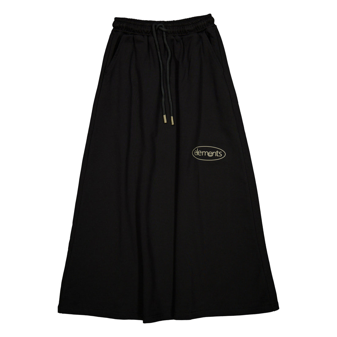 Elements Black Sweatshirt Maxi Skirt