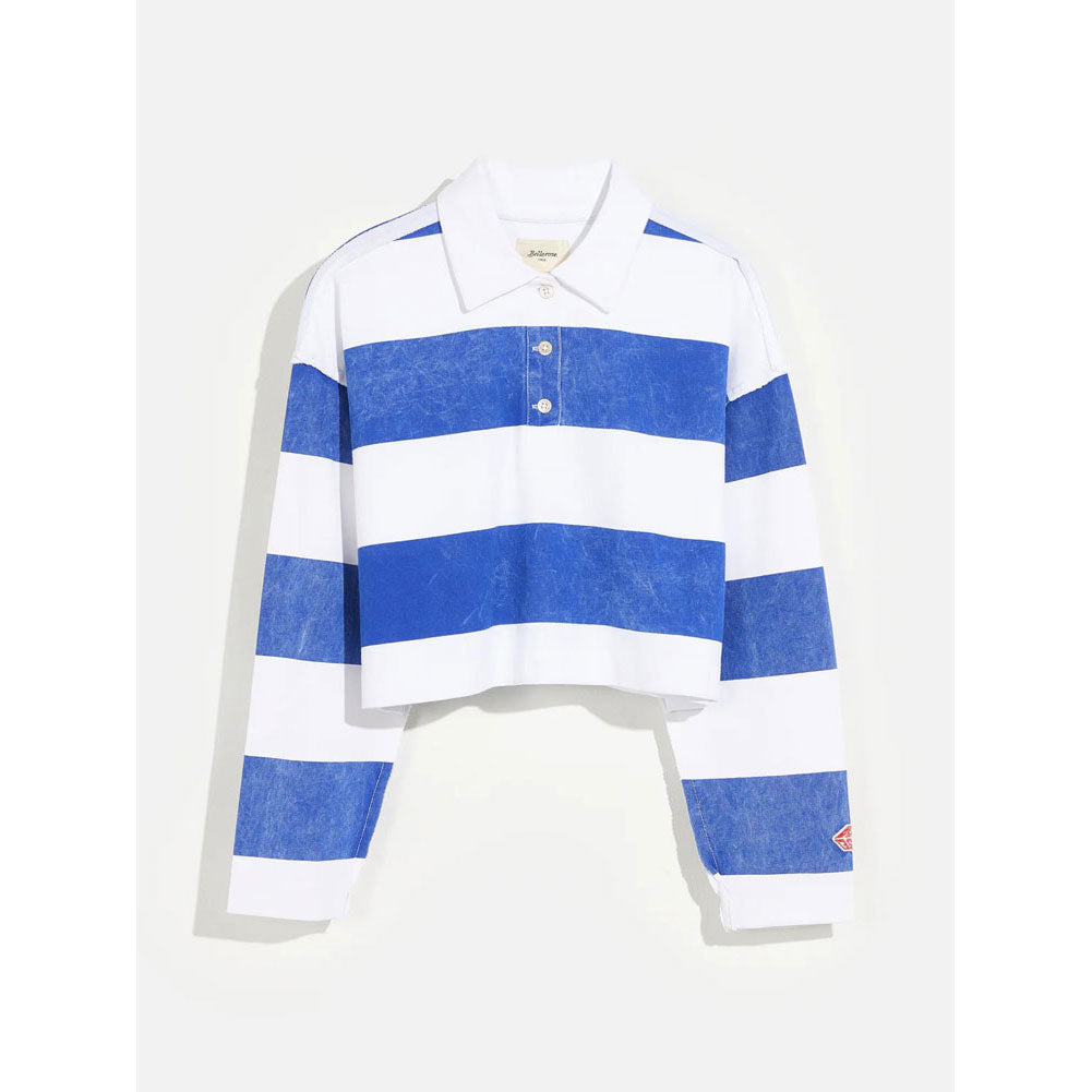 Bellerose Blue/ White Stripe Cas Polo Tee