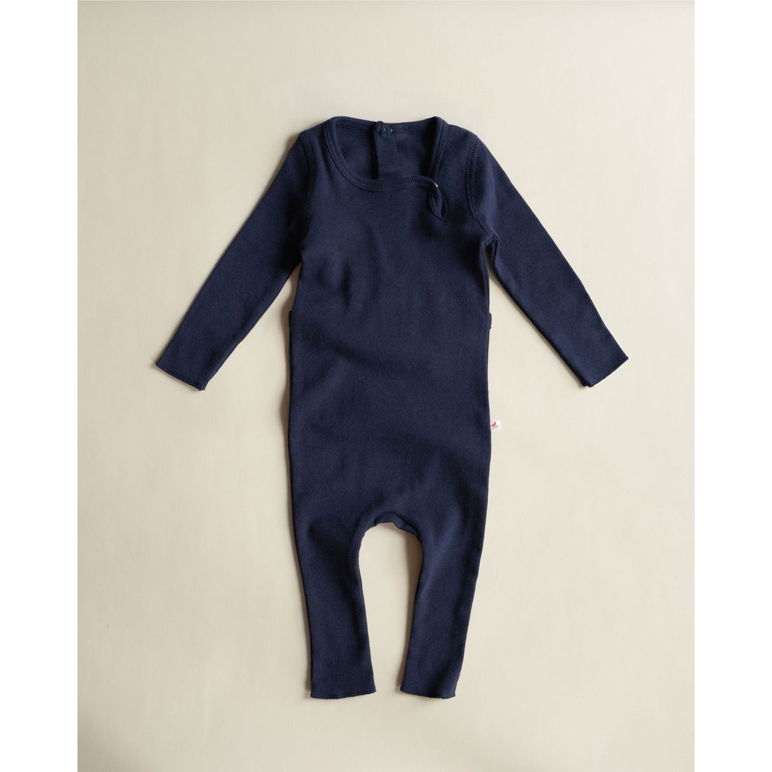 Ferne Navy Blue Pointelle Romper