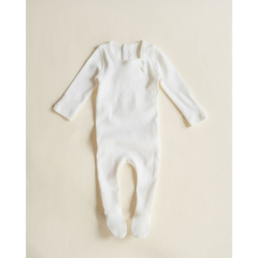 Ferne Dove White Pointelle Footie