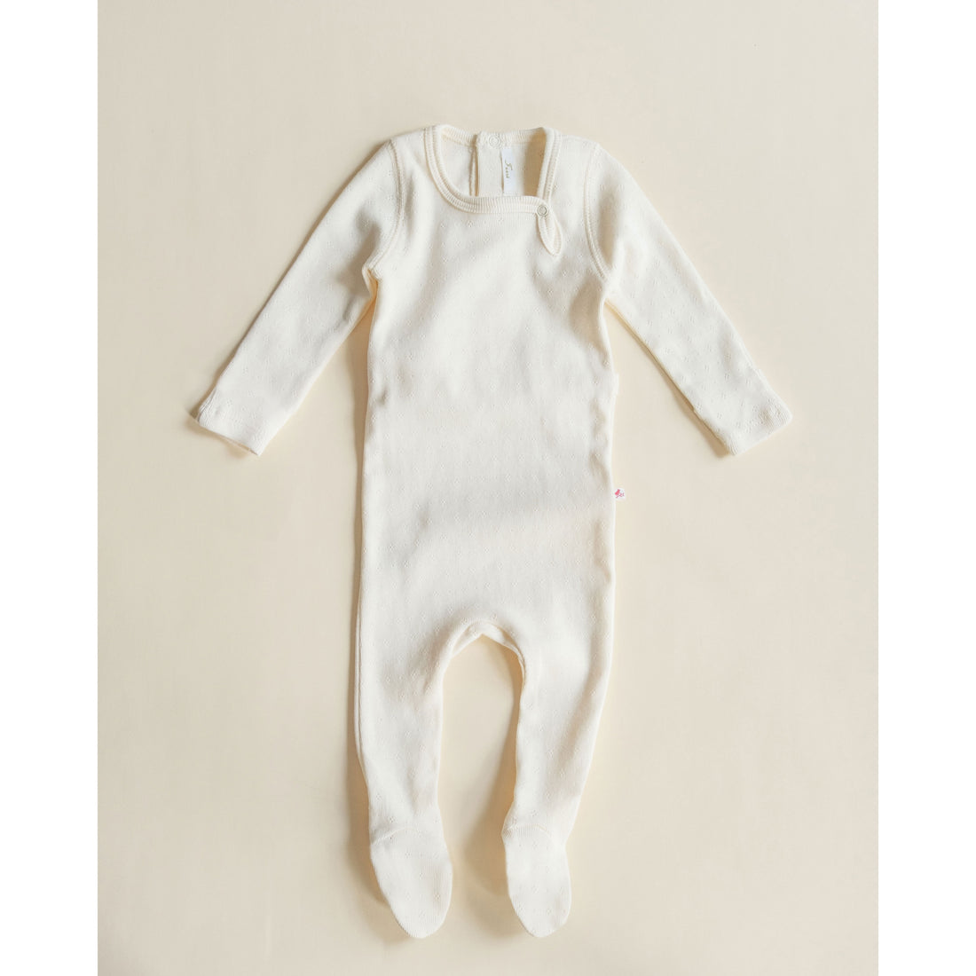 Ferne Ecru Pointelle Footie