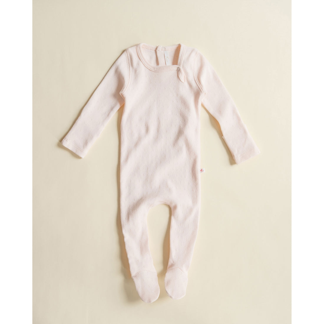 Ferne Barely Pink Pointelle Footie