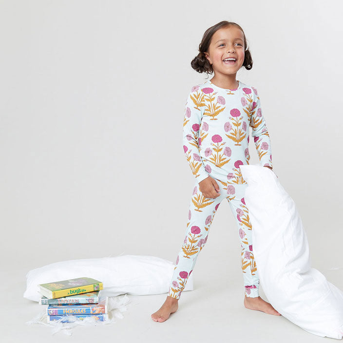 Pink Chicken Pink Dandelions Bamboo PJ Set