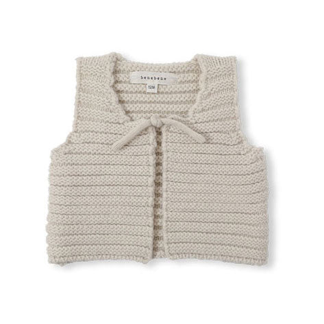 Bene Bene Ecru Baby Fluffy Knit Vest