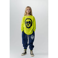NUNUNU Hot Lime Droopy Skull Shirt