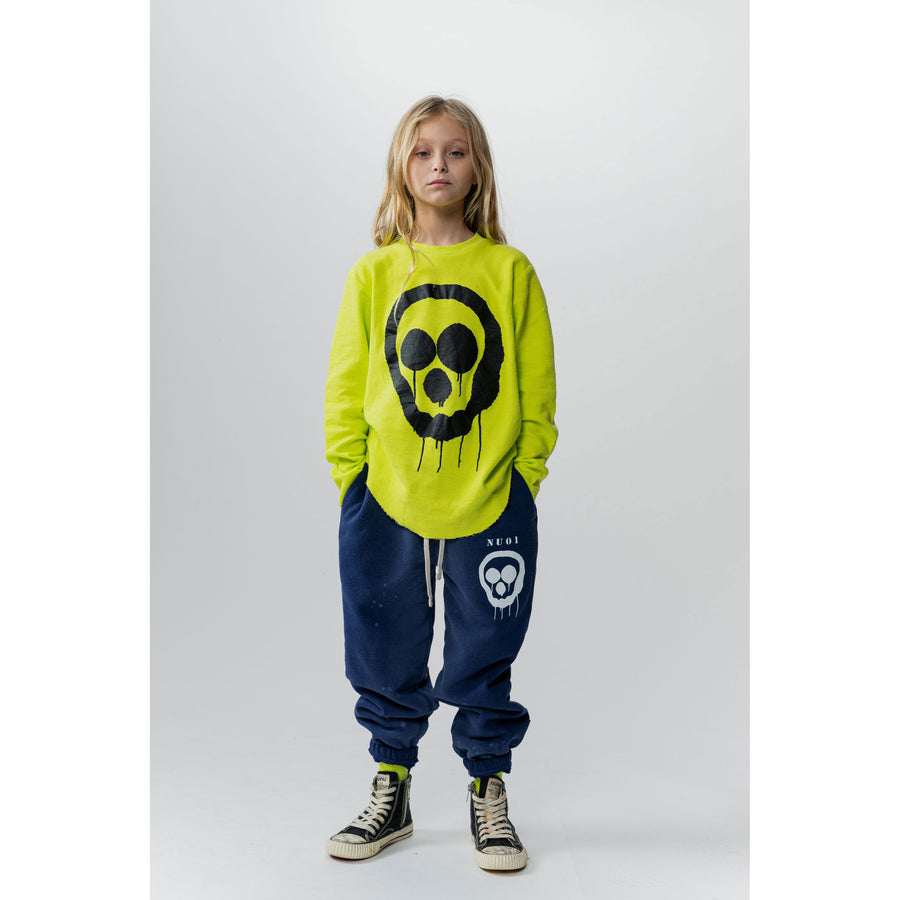 NUNUNU Hot Lime Droopy Skull Shirt