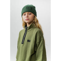 NUNUNU Olive 1/2 Zip Sweatshirt