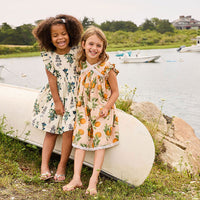 Pink Chicken Pink Botanical Oranges Katherine Dress