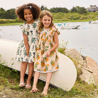 Pink Chicken Pink Botanical Oranges Katherine Dress