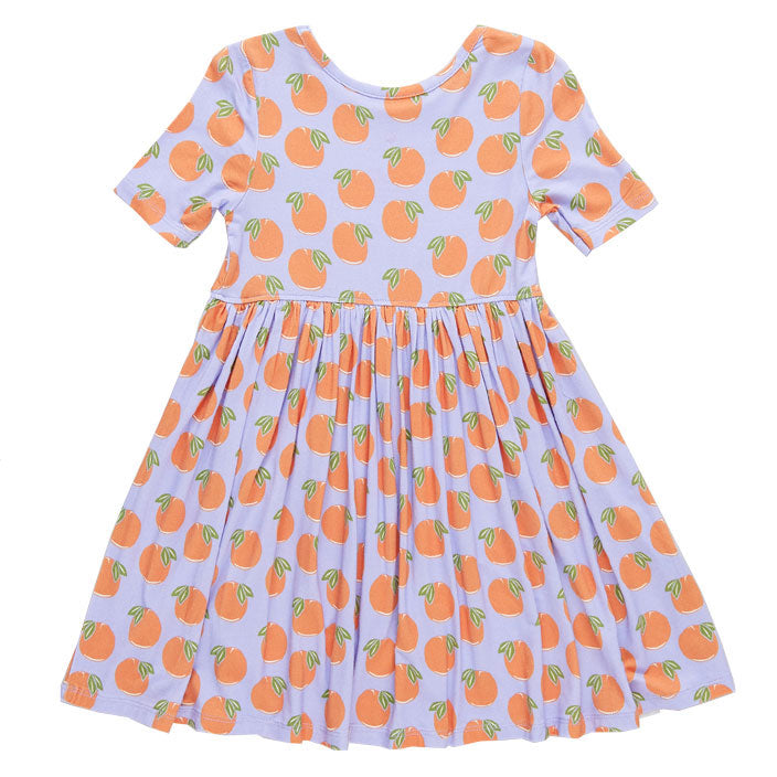 Pink Chicken Lavender Oranges Bamboo Steph Dress