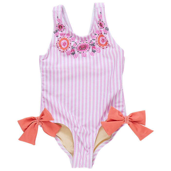 Pink Chicken Pink Faux Embroidery Stripe Sutton Suit – Ladida