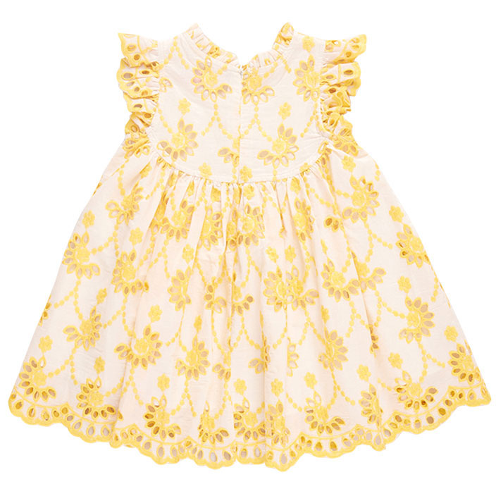 Pink Chicken Bright Yellow Eyelet Cynthia Dress