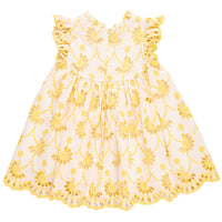 Pink Chicken Bright Yellow Eyelet Cynthia Dress