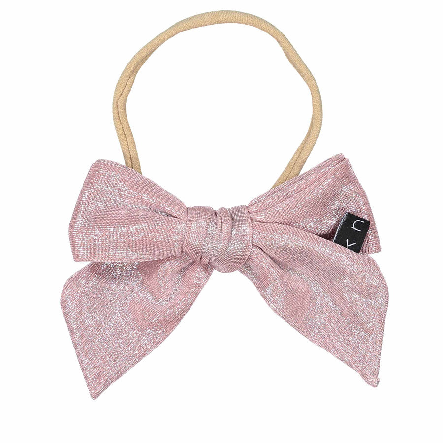 Knot Hairbands Pink Glimmer Bow Band