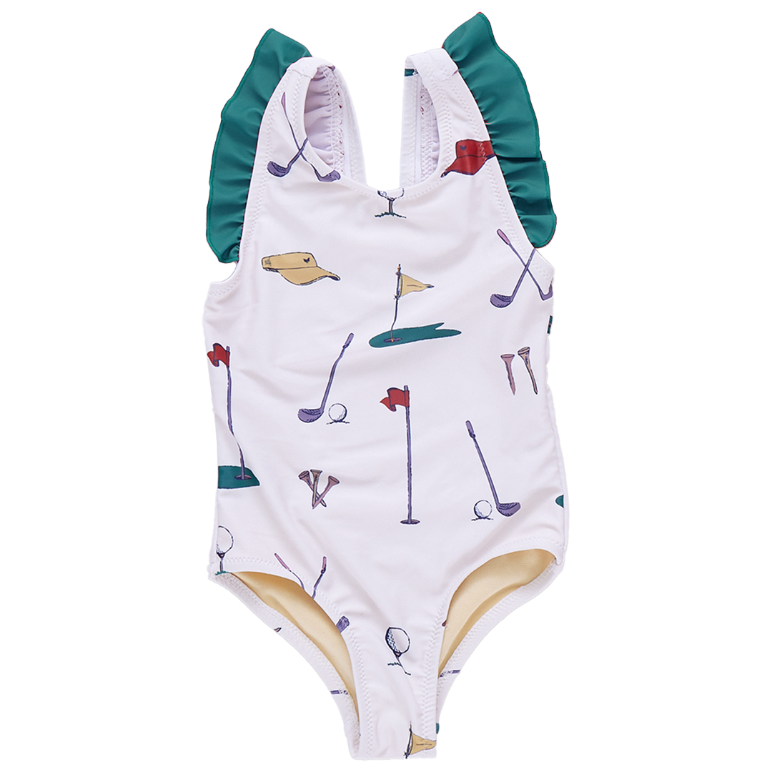Pink Chicken Cream Golf Tournamant Liv Suit