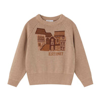 Coco Blanc Tan Graphic Sweater