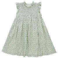 Pink Chicken Green Mini Ditsy Stevie Dress