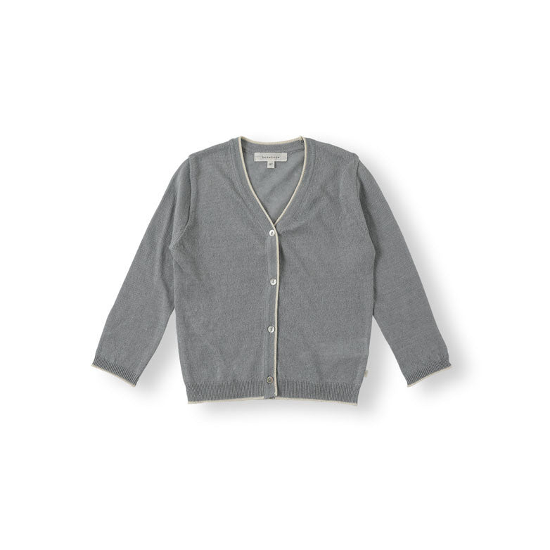 Bene Bene Grayish Blue Finn Lining Knit Cardigan