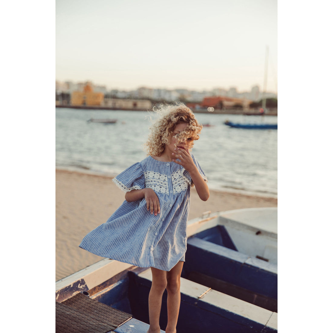 Louise Misha Blue Stripe Morlina Dress