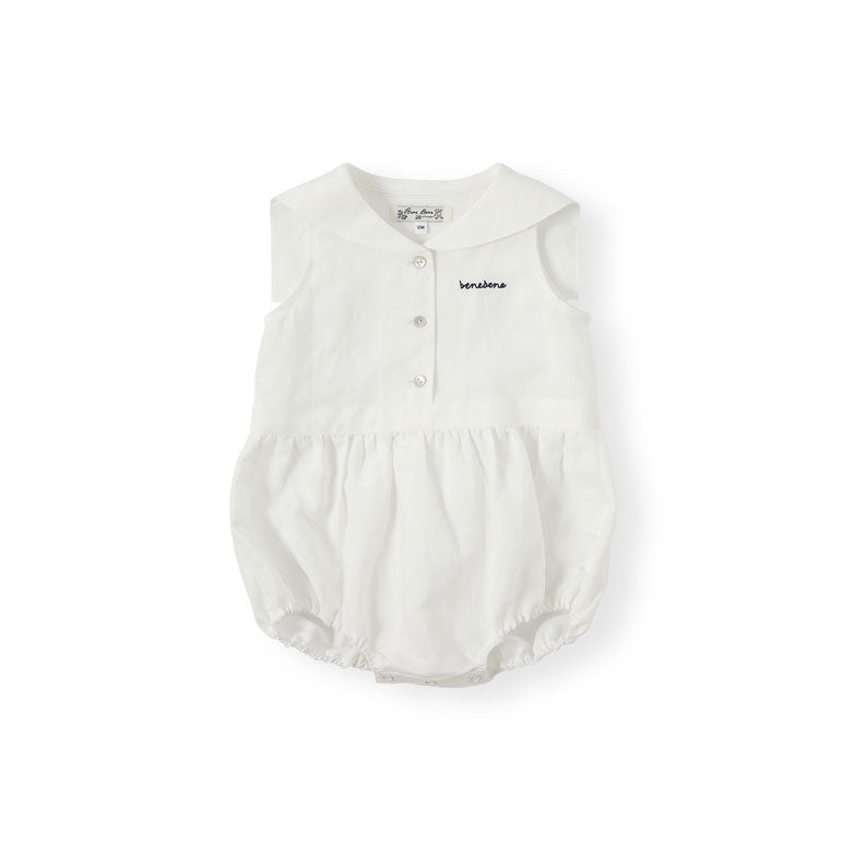 Bene Bene Ivory Baby Marine Linen Romper