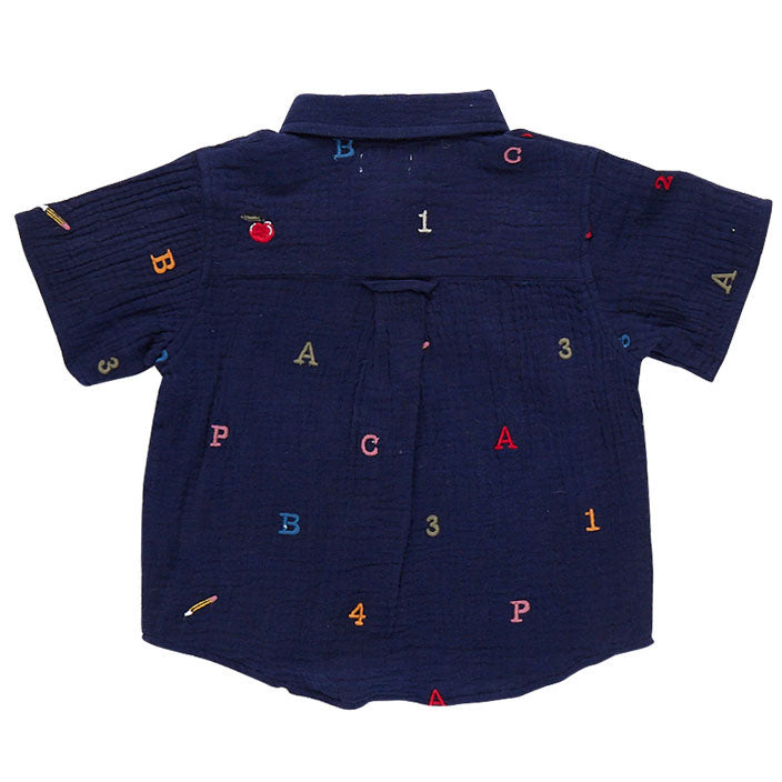 Pink Chicken Alphabet Embroidered Jack Shirt